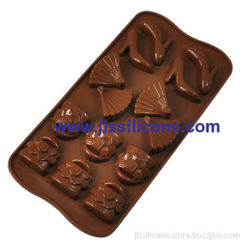 Elegant Designed Silicone Chocolate Molds With 12 Cavities 